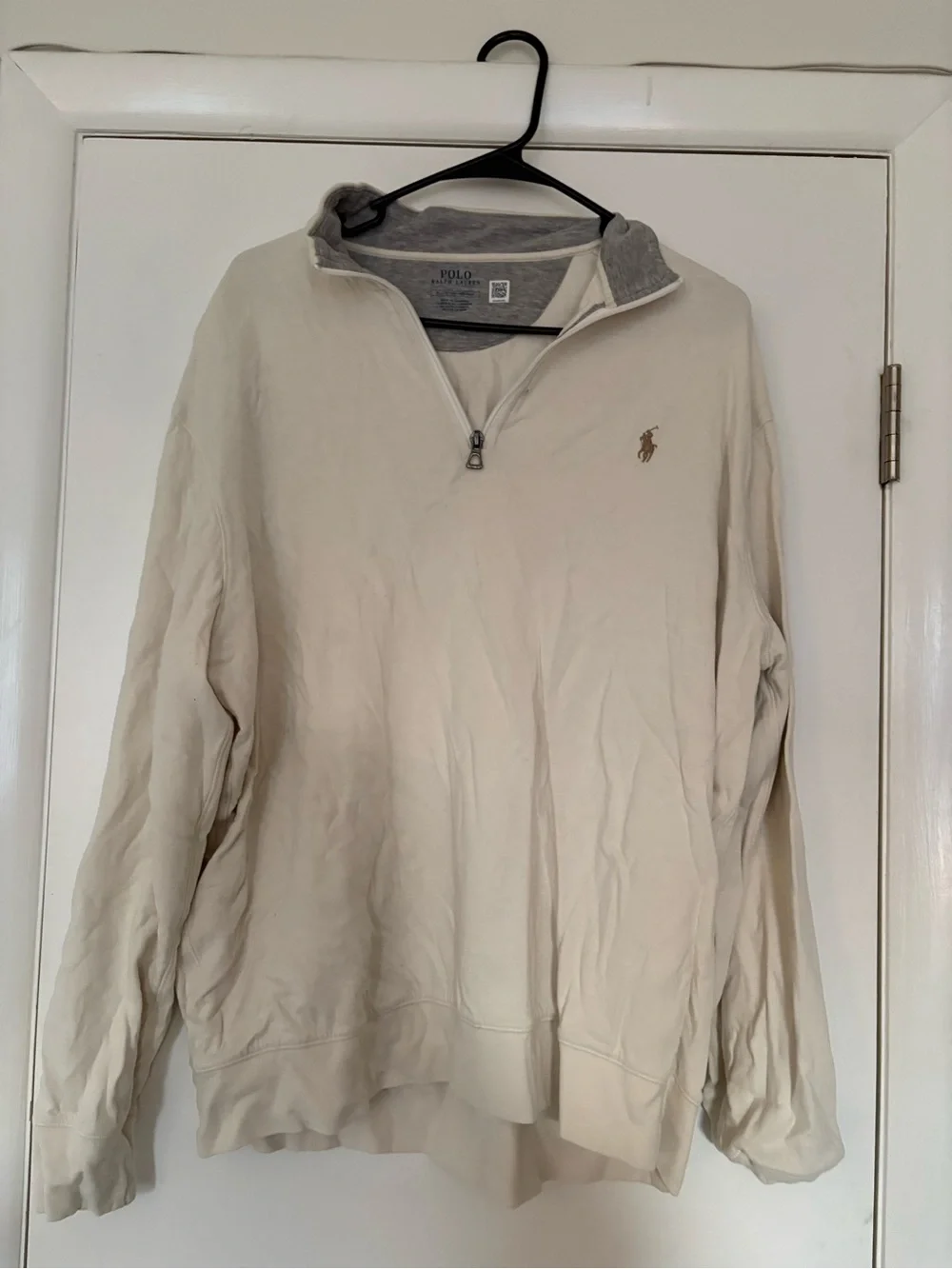 Polo by Ralph Lauren Gray and Cream Crewneck Sweatshirt